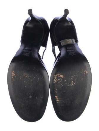 Barney's New York Patent Leather T-Strap Pumps