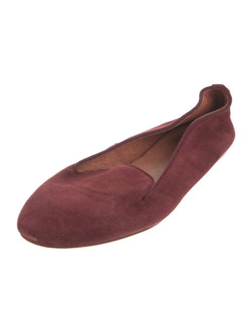 Barney's New York Suede Grosgrain Trim Flats