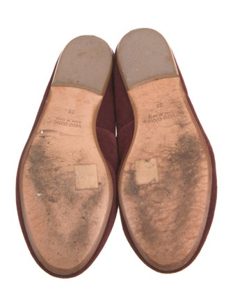 Barney's New York Suede Grosgrain Trim Flats