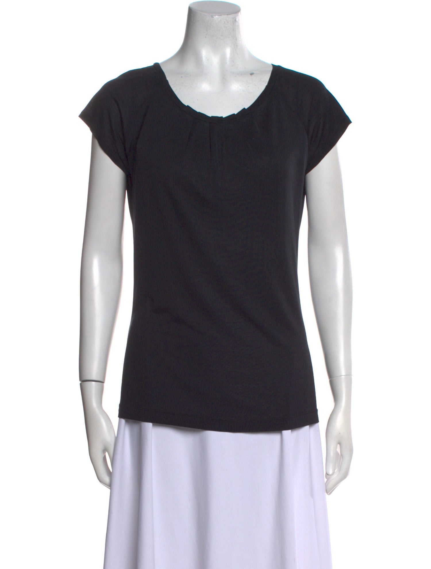 Barney's New York Silk Scoop Neck T-Shirt