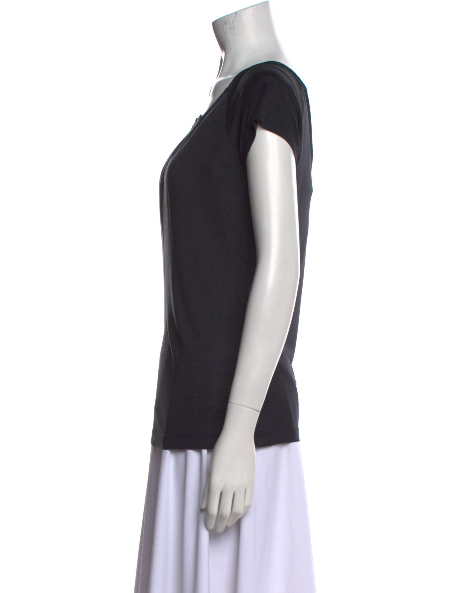 Barney's New York Silk Scoop Neck T-Shirt