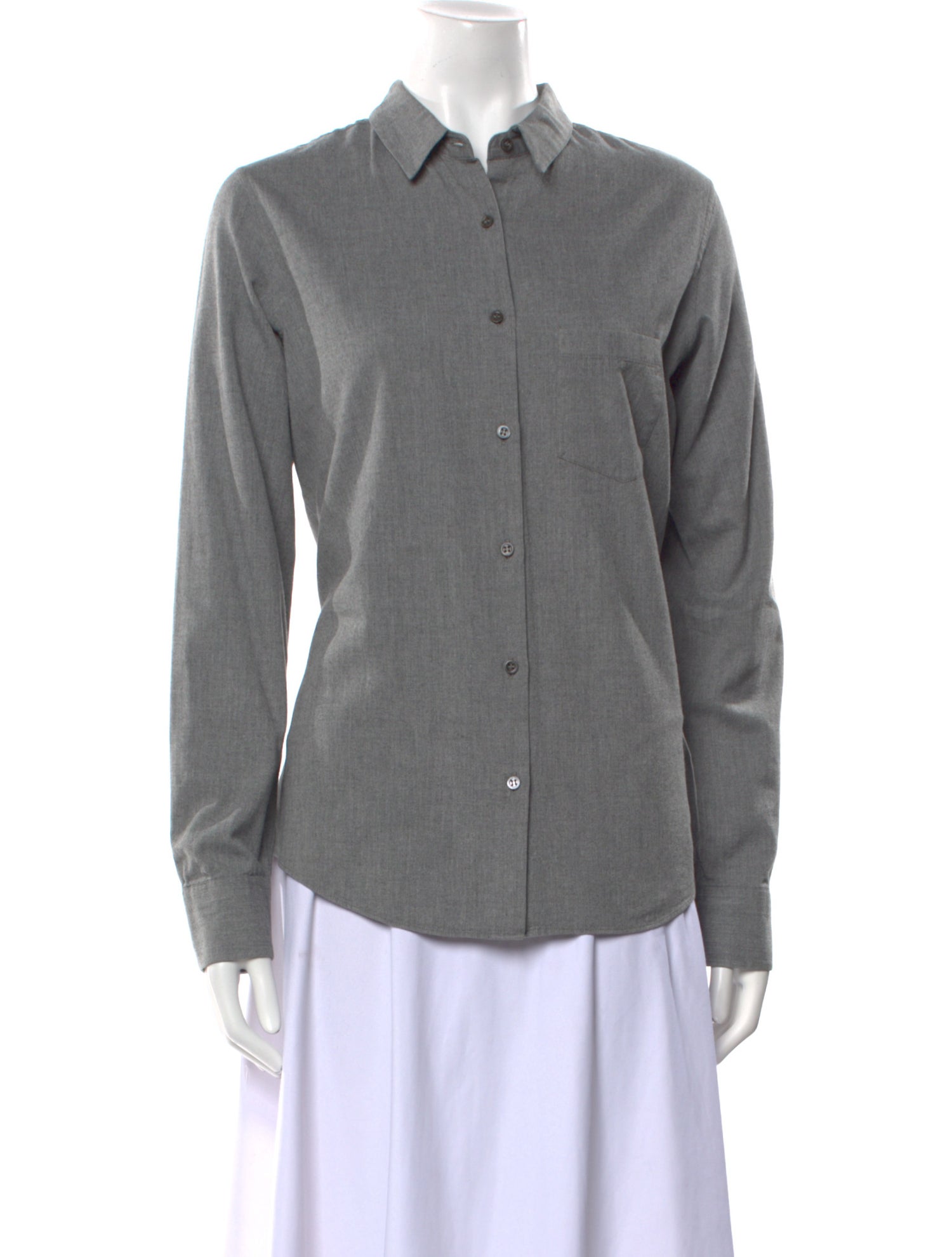 Barney's New York Long Sleeve Button-Up Top