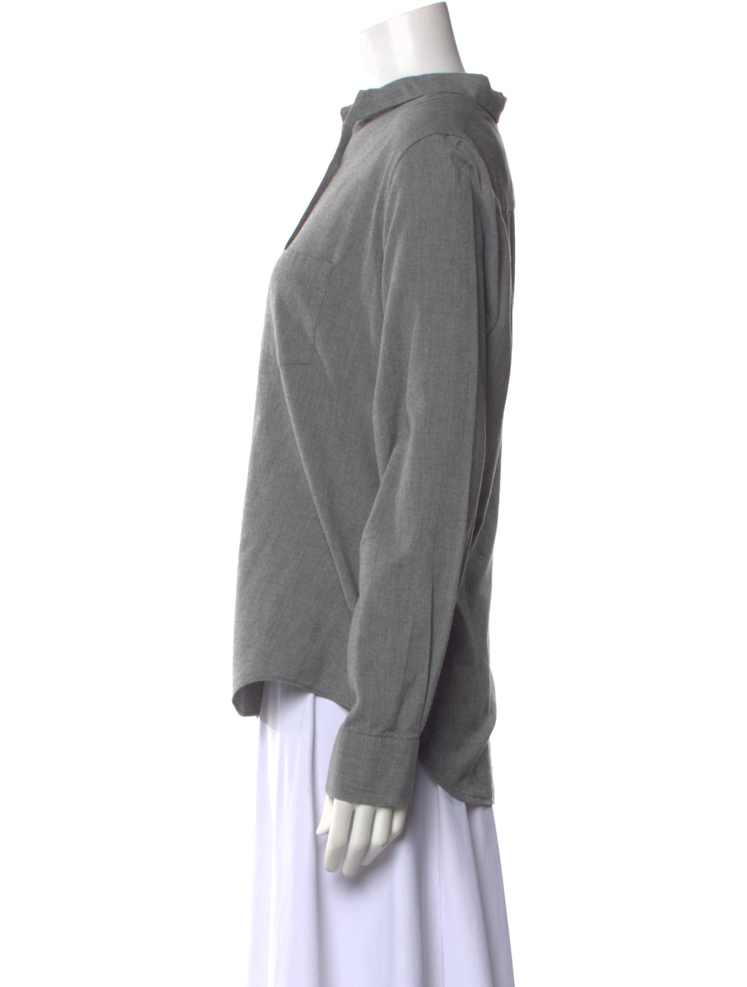 Barney's New York Long Sleeve Button-Up Top