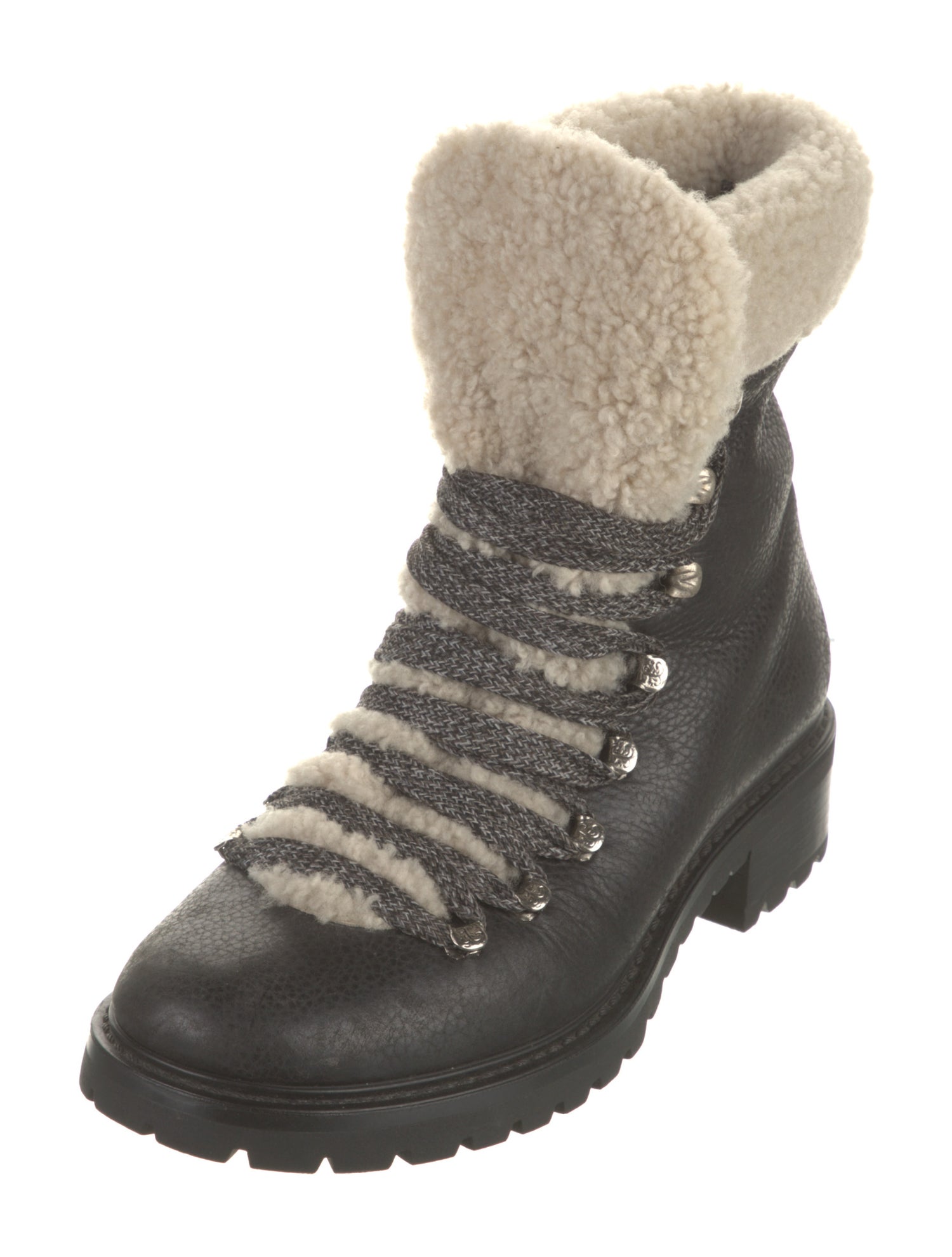 Barney's New York Leather Combat Boots