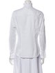 Barney's New York Mock Neck Long Sleeve Button-Up Top