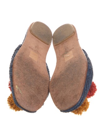 Barney's New York Raffia Slides