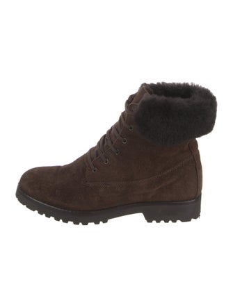 Barney's New York Suede Combat Boots