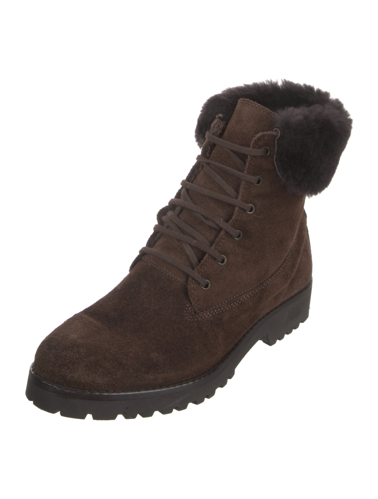 Barney's New York Suede Combat Boots