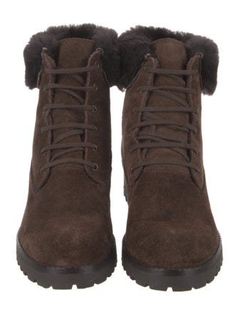 Barney's New York Suede Combat Boots
