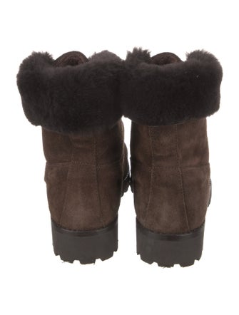 Barney's New York Suede Combat Boots