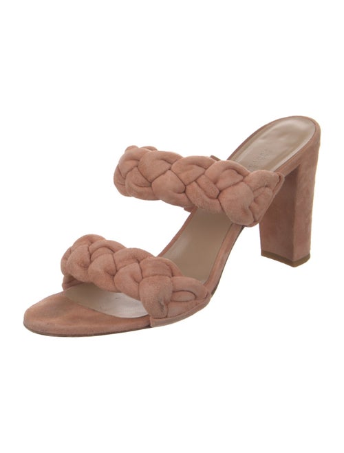 Barney's New York Suede Braided Accents Slides