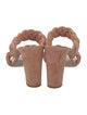 Barney's New York Suede Braided Accents Slides