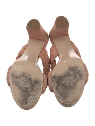 Barney's New York Suede Braided Accents Slides