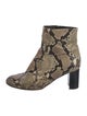 Barney's New York Snakeskin Animal Print Boots