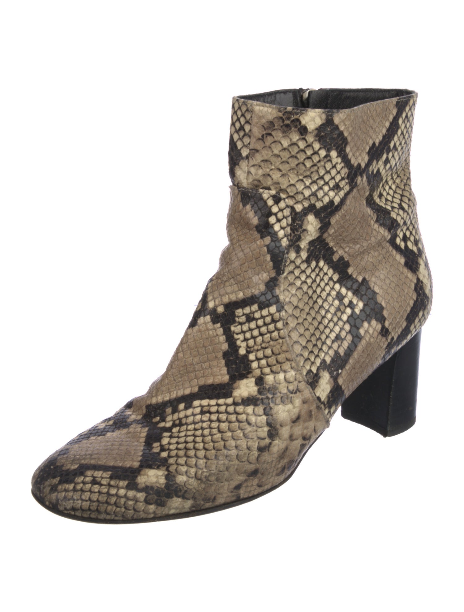 Barney's New York Snakeskin Animal Print Boots