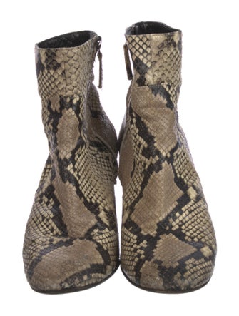 Barney's New York Snakeskin Animal Print Boots