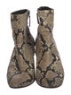 Barney's New York Snakeskin Animal Print Boots