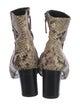Barney's New York Snakeskin Animal Print Boots