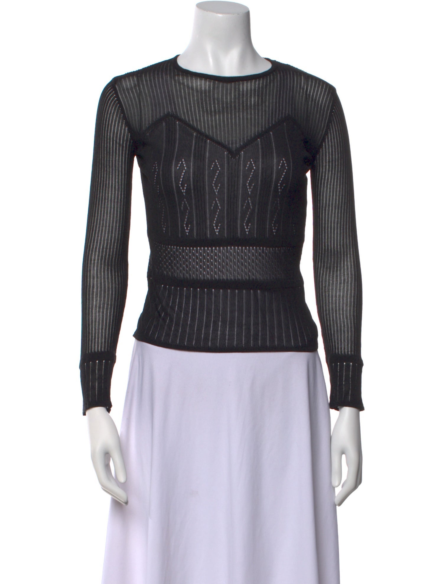 Barney's New York Crew Neck Long Sleeve Top