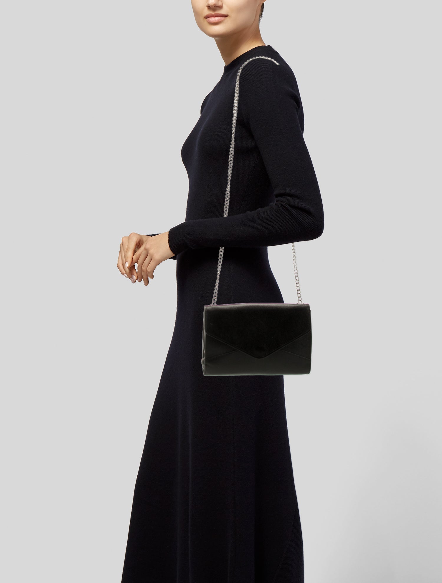 Barney's New York Saffiano Leather Evening Bag