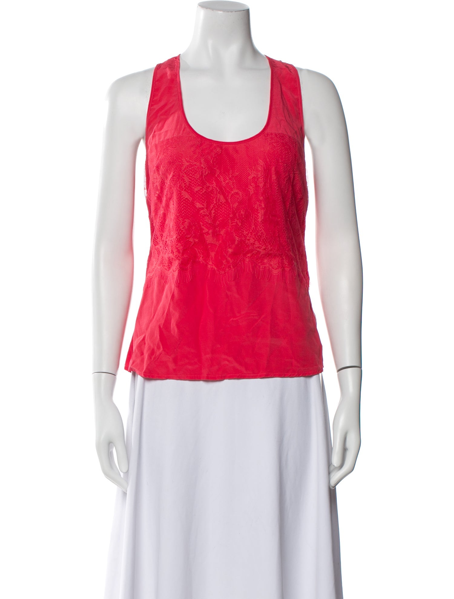 Barney's New York Silk Scoop Neck Top