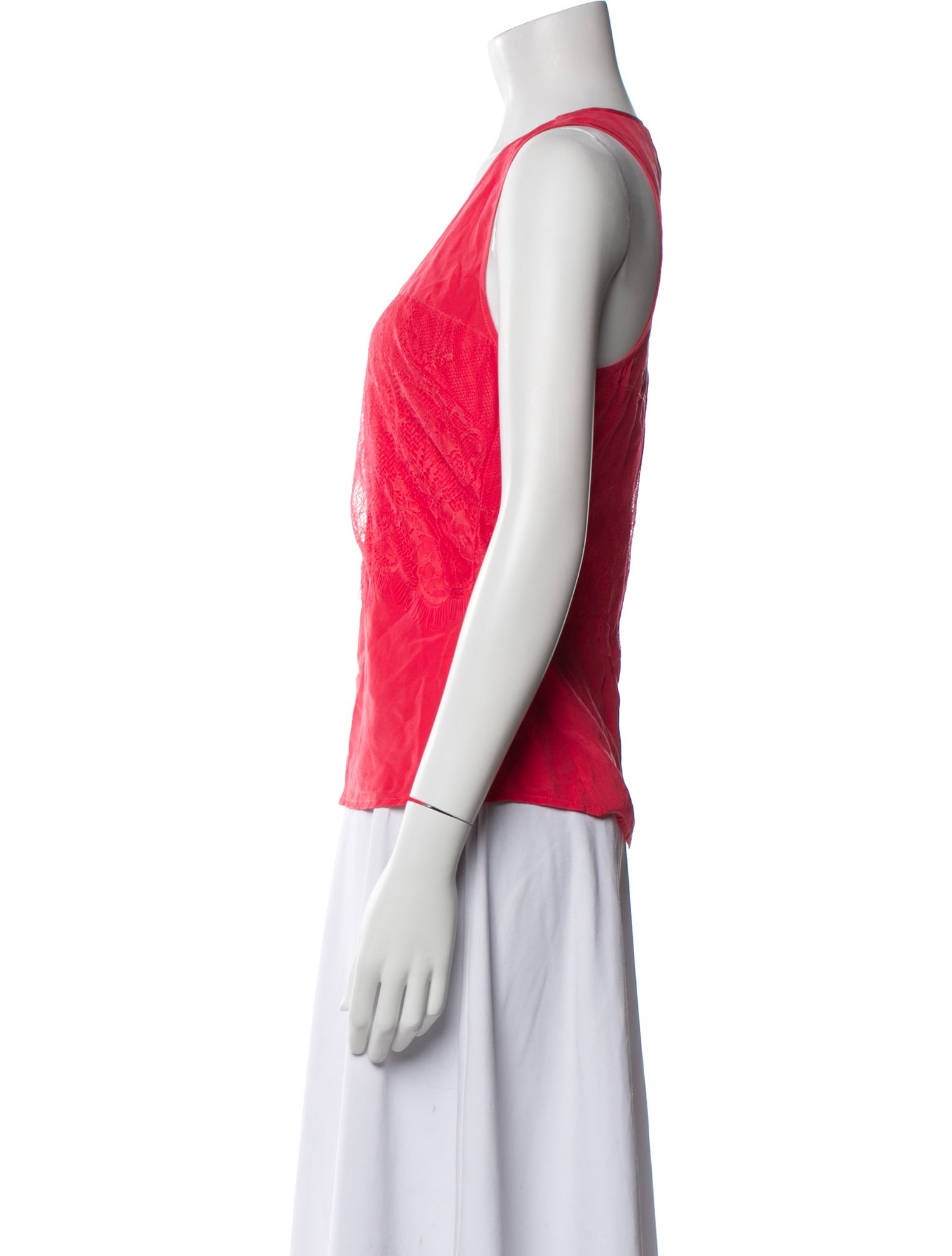 Barney's New York Silk Scoop Neck Top