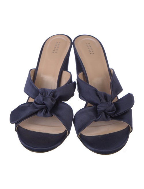 Barney's New York Satin Bow Accents Slides