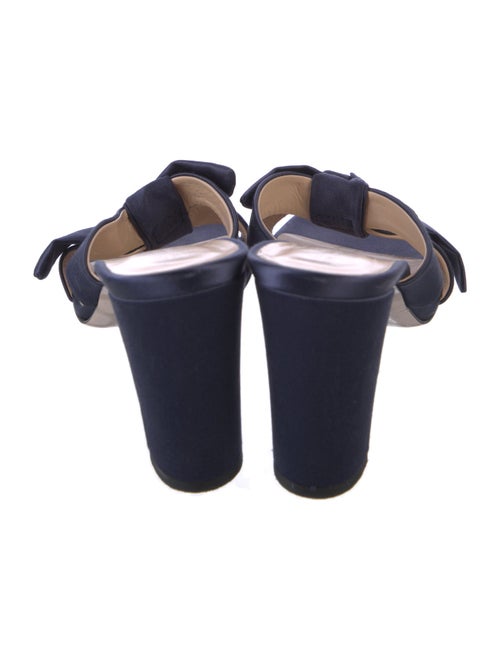 Barney's New York Satin Bow Accents Slides