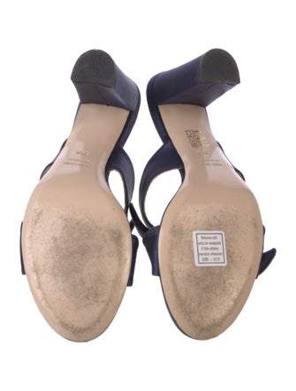 Barney's New York Satin Bow Accents Slides