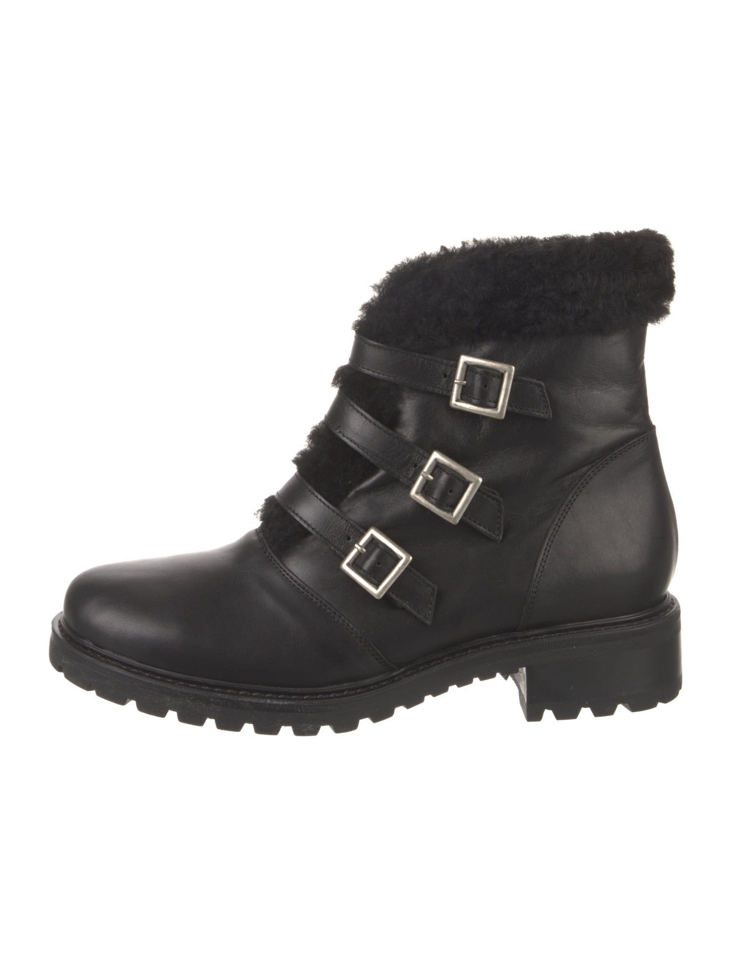 Barney's New York Leather Combat Boots