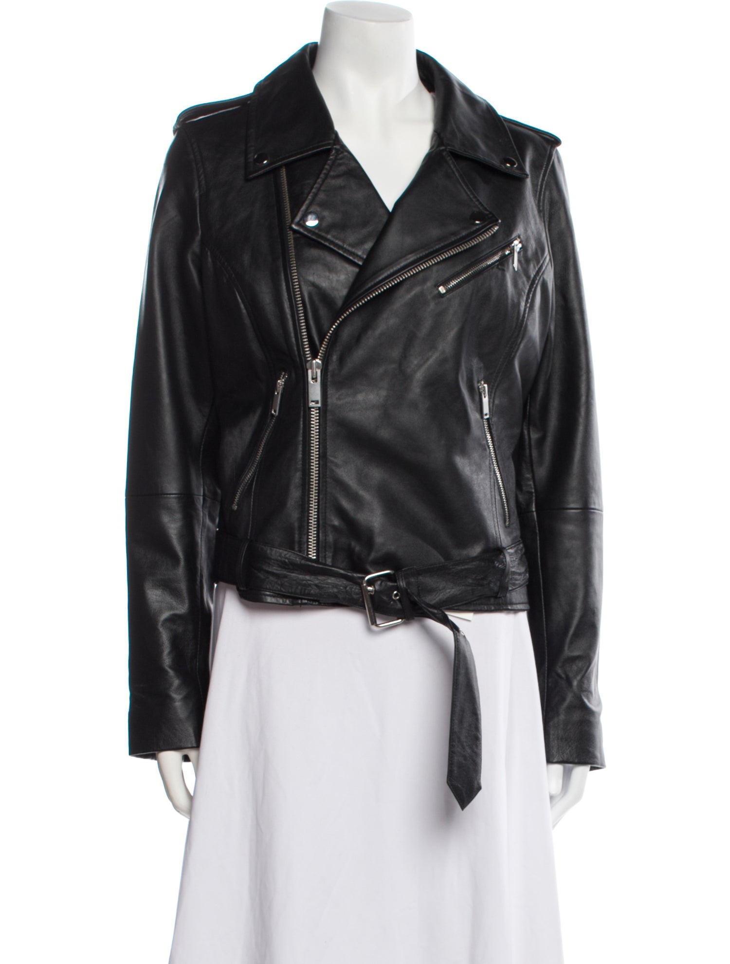 Barney's New York Leather Biker Jacket