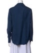 Barney's New York Silk Long Sleeve Button-Up Top