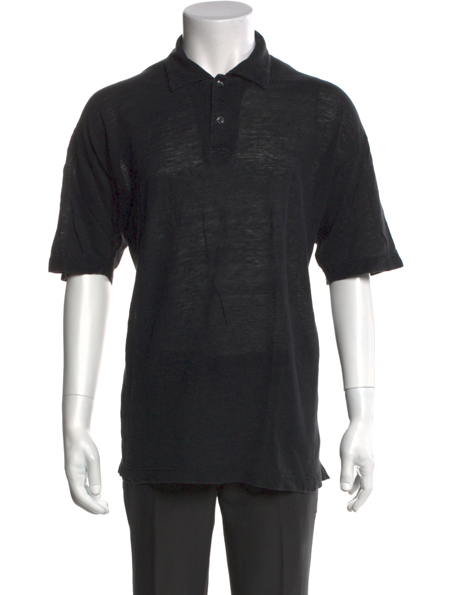 Barney's New York Linen Collar Polo Shirt