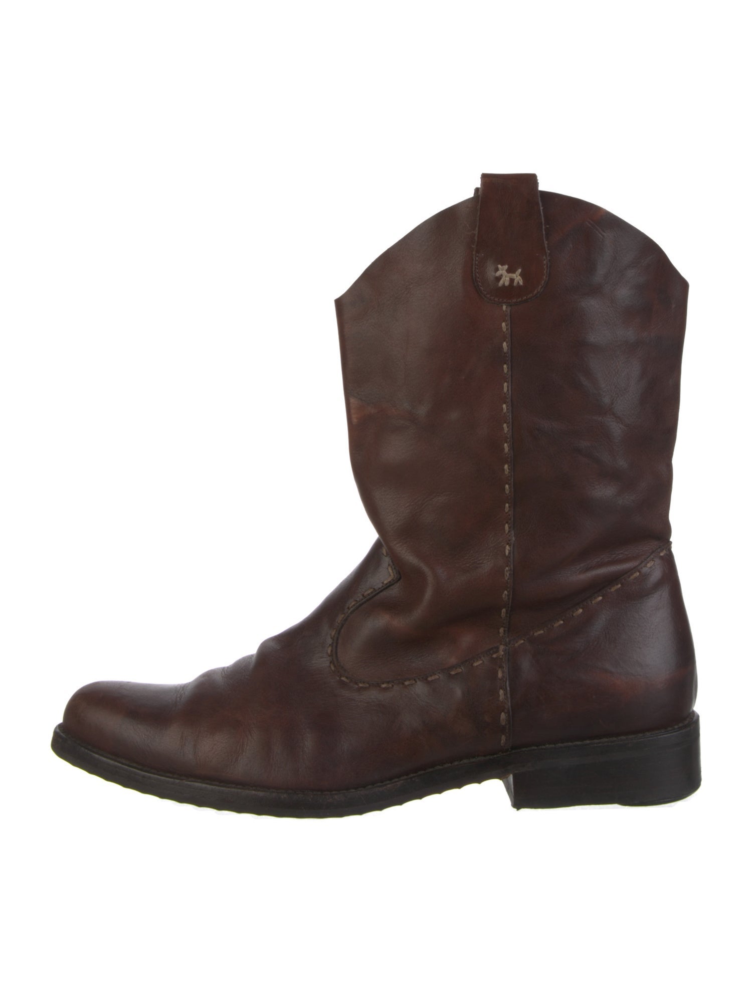 Barney's New York Leather Western Boots