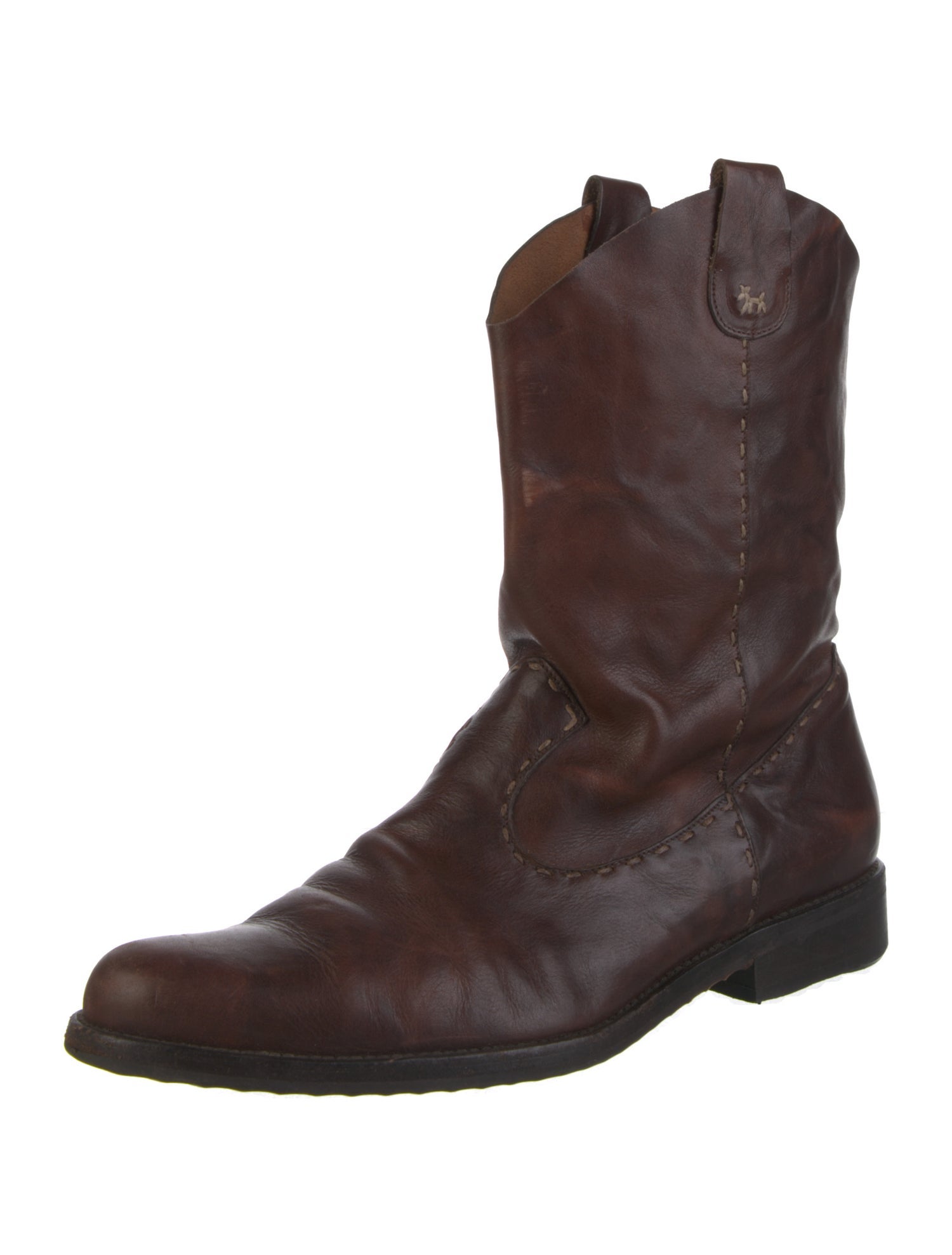 Barney's New York Leather Western Boots