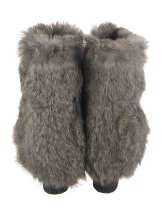 Barney's New York Suede Fur Trim Lace-Up Boots