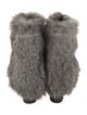 Barney's New York Suede Fur Trim Lace-Up Boots