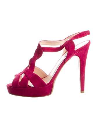 Barney's New York Suede T-Strap Sandals