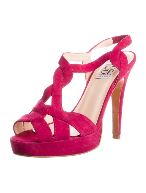 Barney's New York Suede T-Strap Sandals