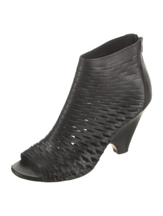 Barney's New York Leather Cutout Accent Boots