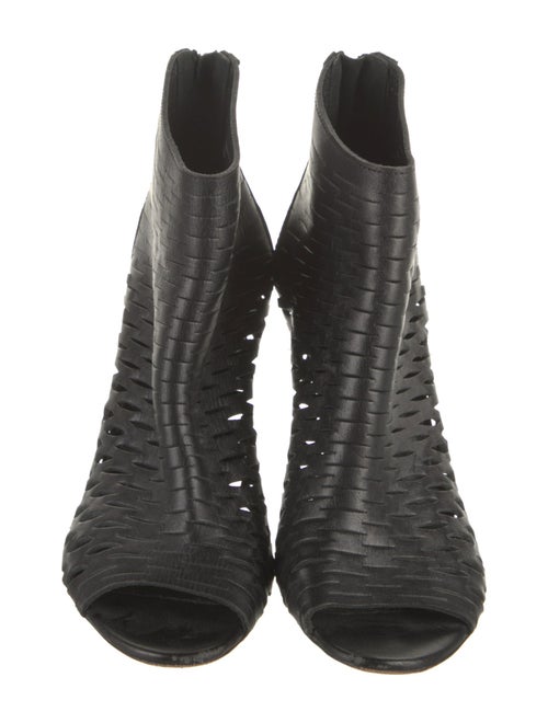 Barney's New York Leather Cutout Accent Boots