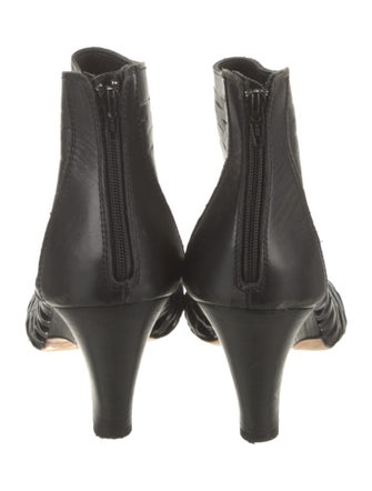 Barney's New York Leather Cutout Accent Boots