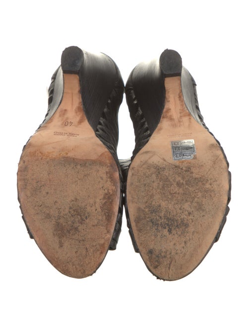 Barney's New York Leather Cutout Accent Boots