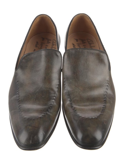Barney's New York Leather Distressed Accents Dress Loafers