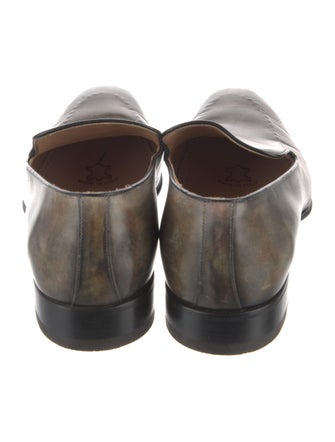 Barney's New York Leather Distressed Accents Dress Loafers