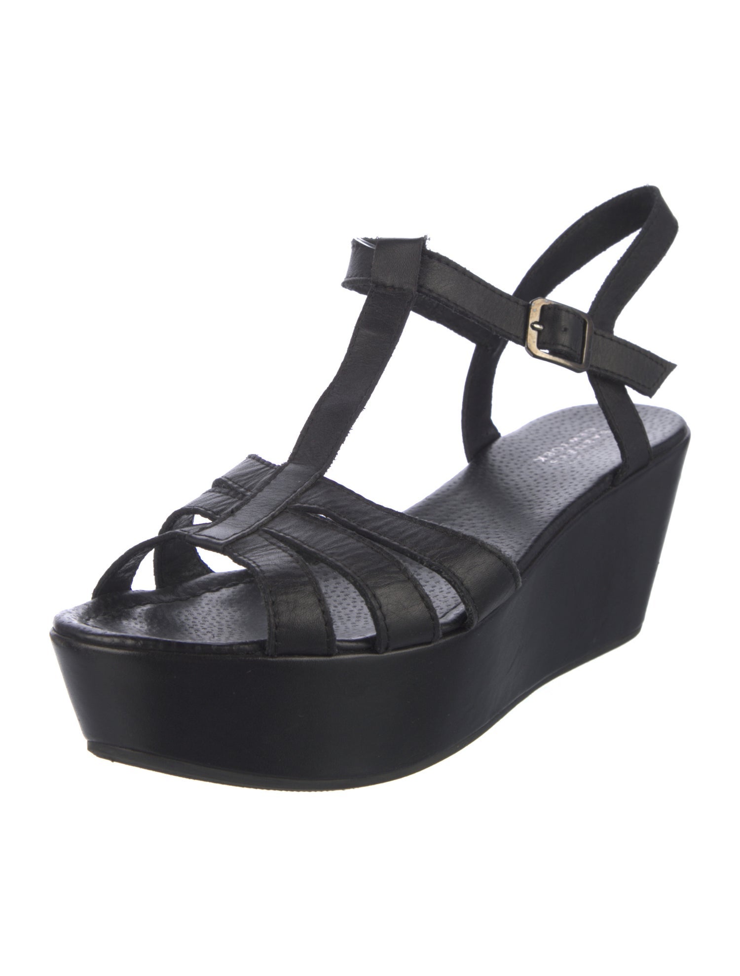 Barney's New York Leather T-Strap Sandals