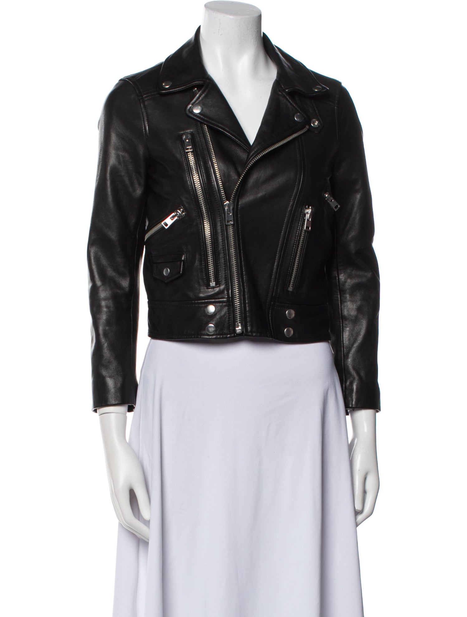 Barney's New York Leather Biker Jacket