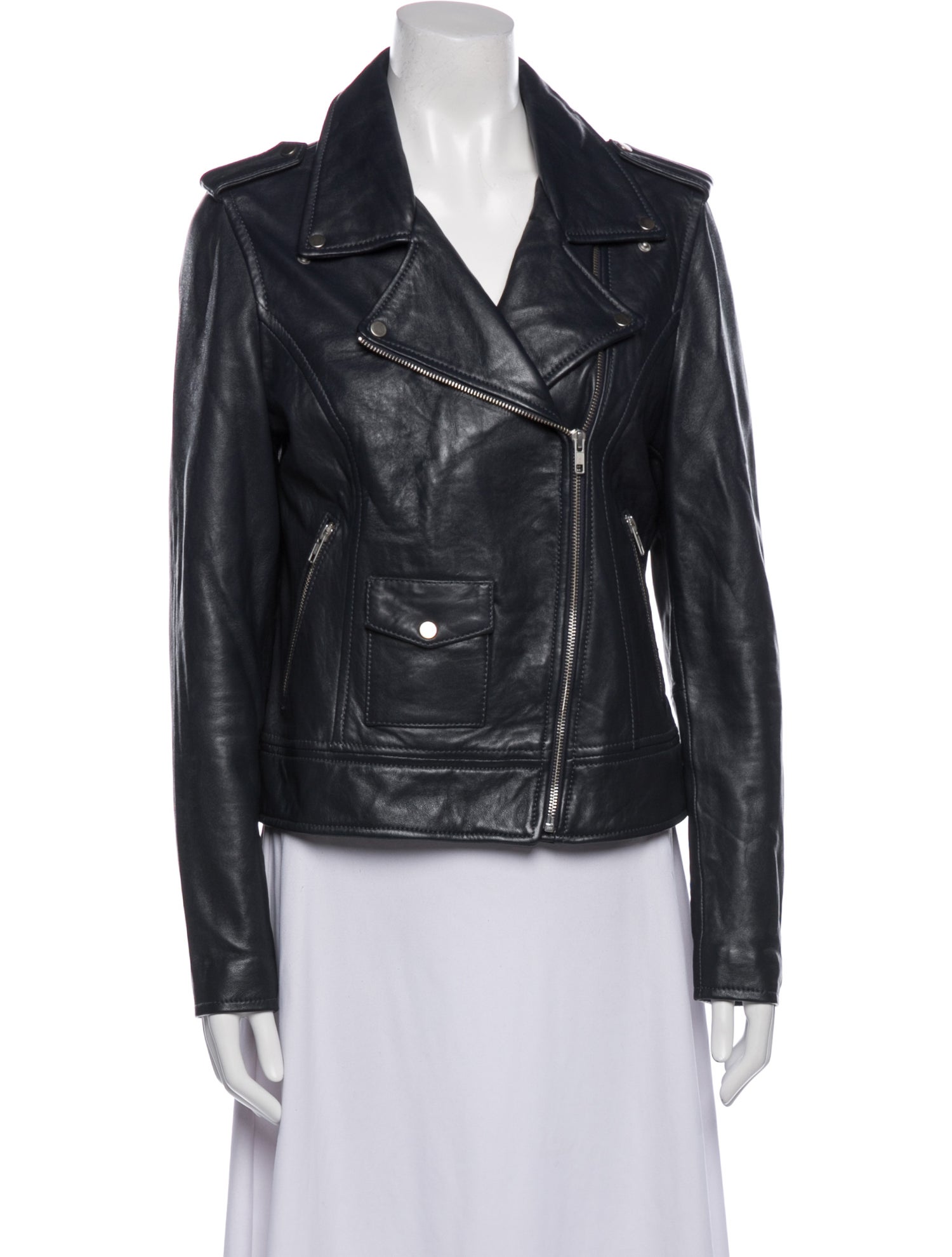 Barney's New York Leather Biker Jacket