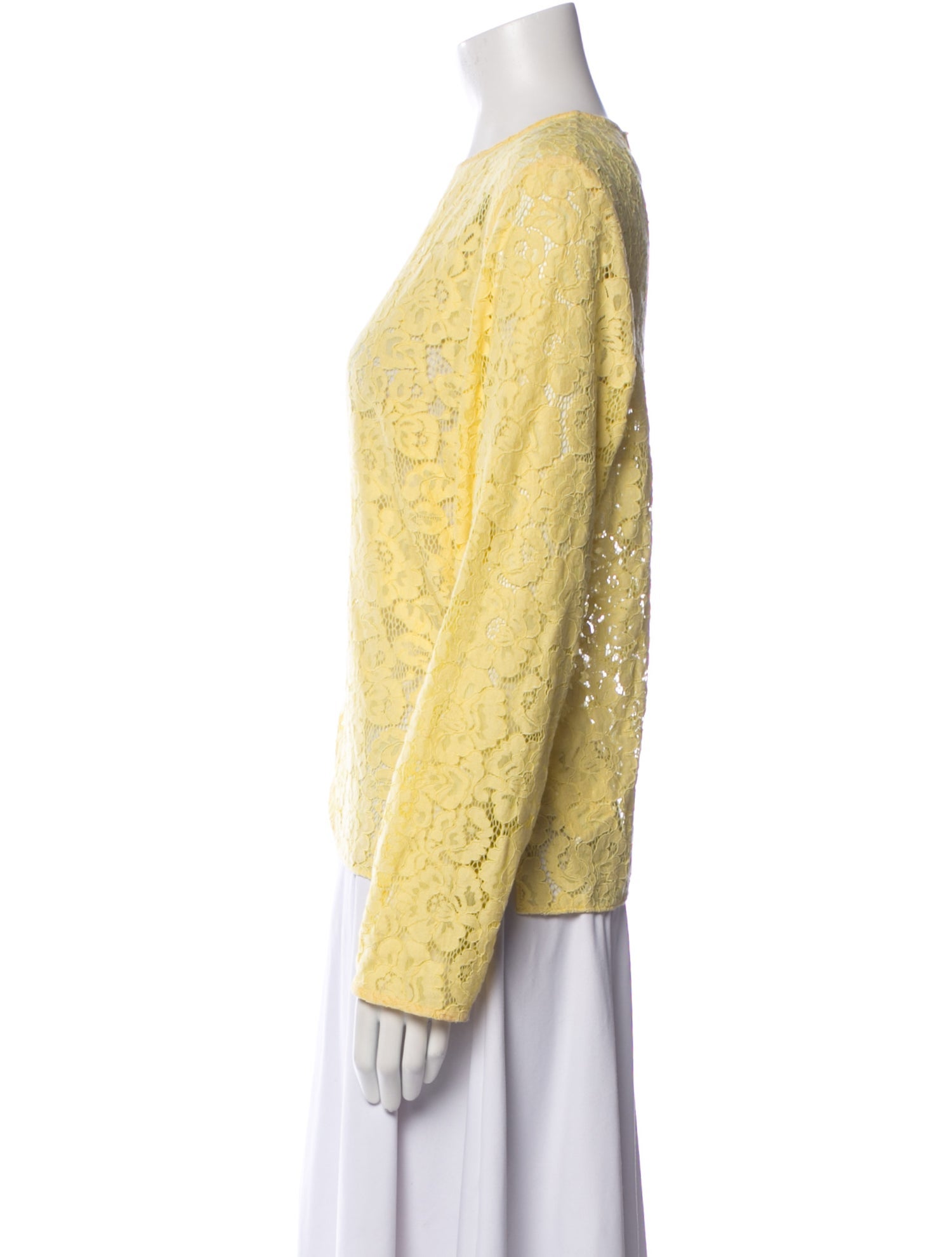 Barney's New York Lace Pattern Crew Neck Sweatshirt