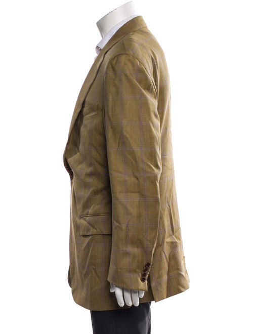 Barney's New York Wool Plaid Print Blazer